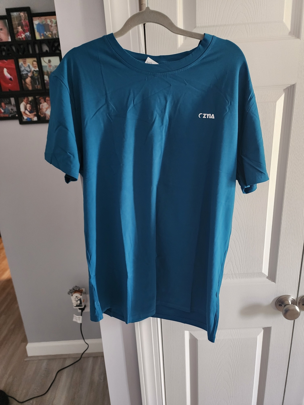 ZYIA Active Men's 4-Way Stretch Blue Cotton Flex Tee Cotton Tee in Blue 3XL NWT